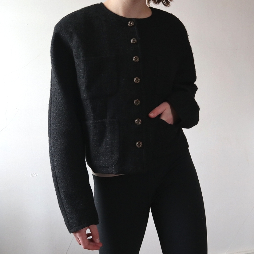 NEW Moon River Black Dress Jacket With Brass Tone Buttons